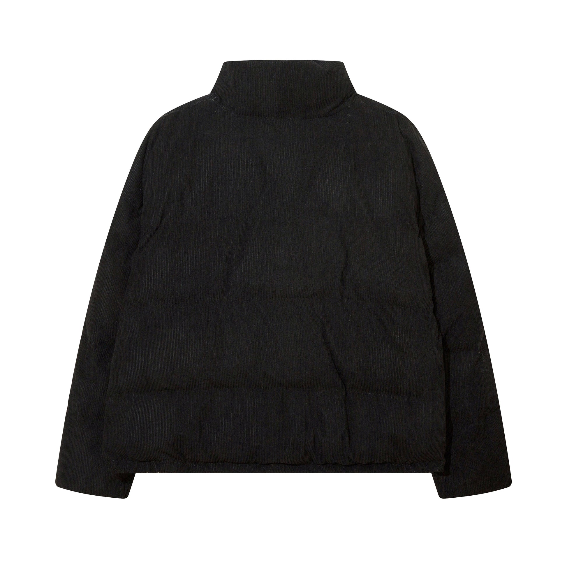 BLACK CORDUROY PUFFER