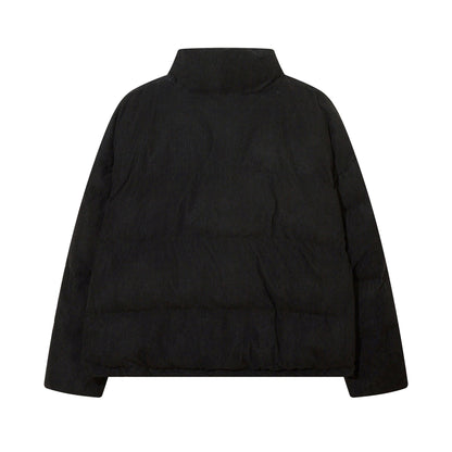 BLACK CORDUROY PUFFER