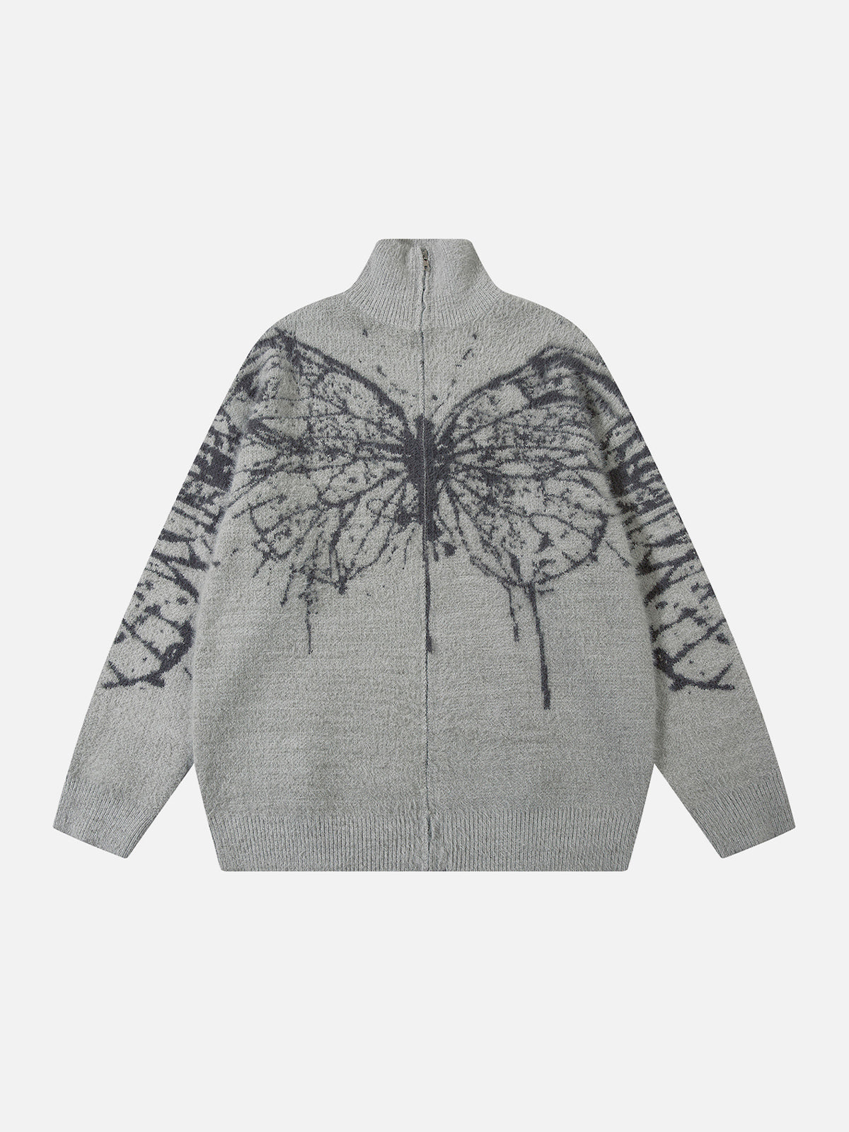 GREY BUTTERFLY ZIPPER