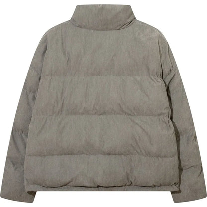 GREY CORDUROY PUFFER