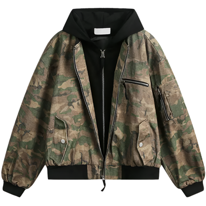 GREEN CAMO BOMBER