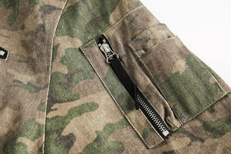 GREEN CAMO BOMBER