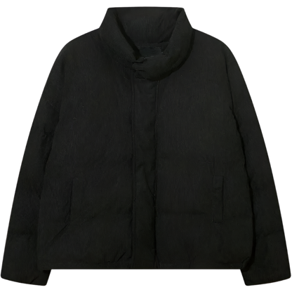 BLACK CORDUROY PUFFER