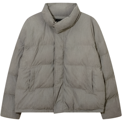 GREY CORDUROY PUFFER