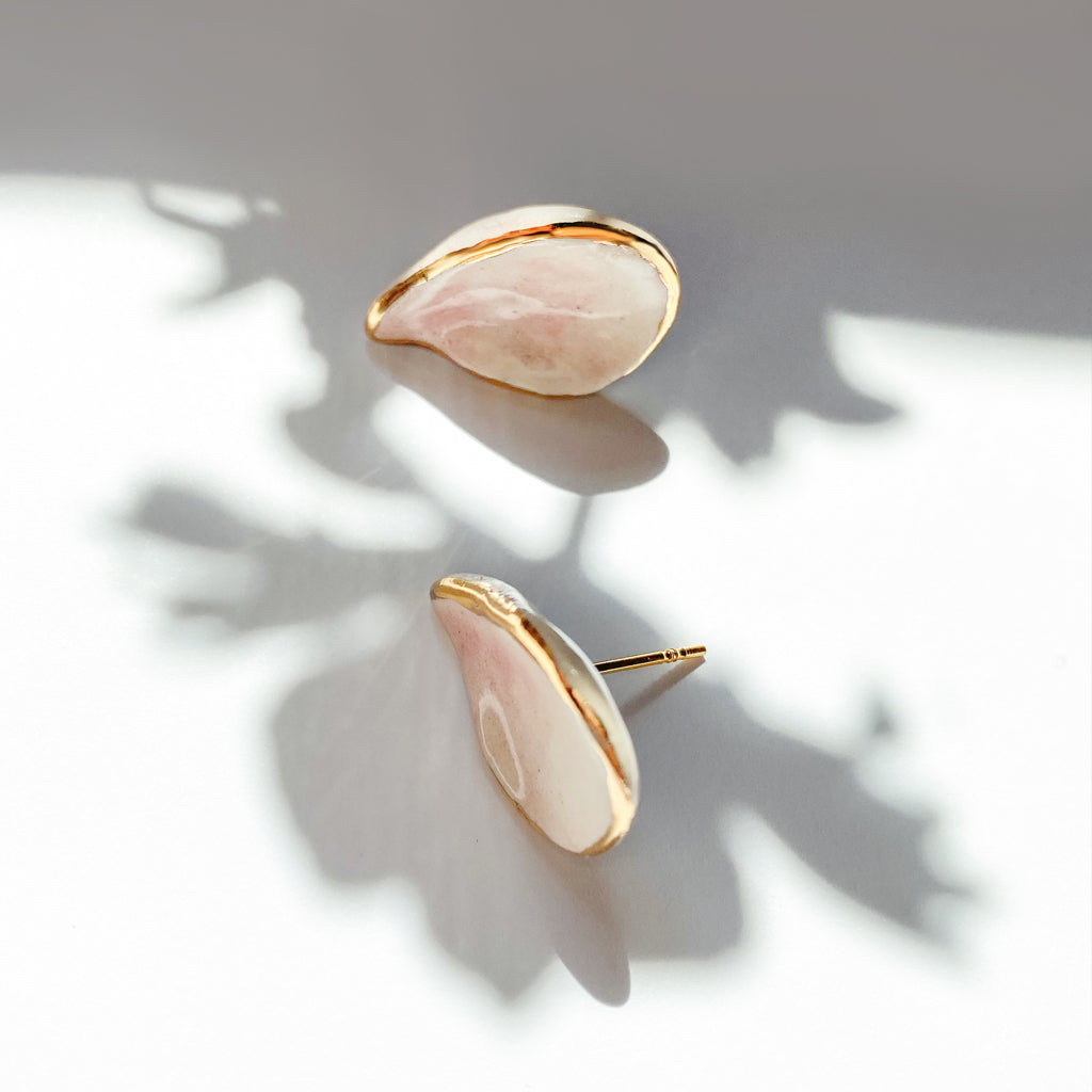 Wild Cherry Leaf STUD - Earrings